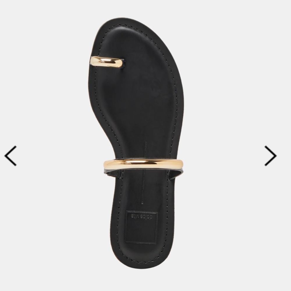 Dolce Vita Black and Gold Sandals